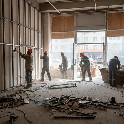 Демонтаж внутреннего помещения магазина или бутика в Алматы